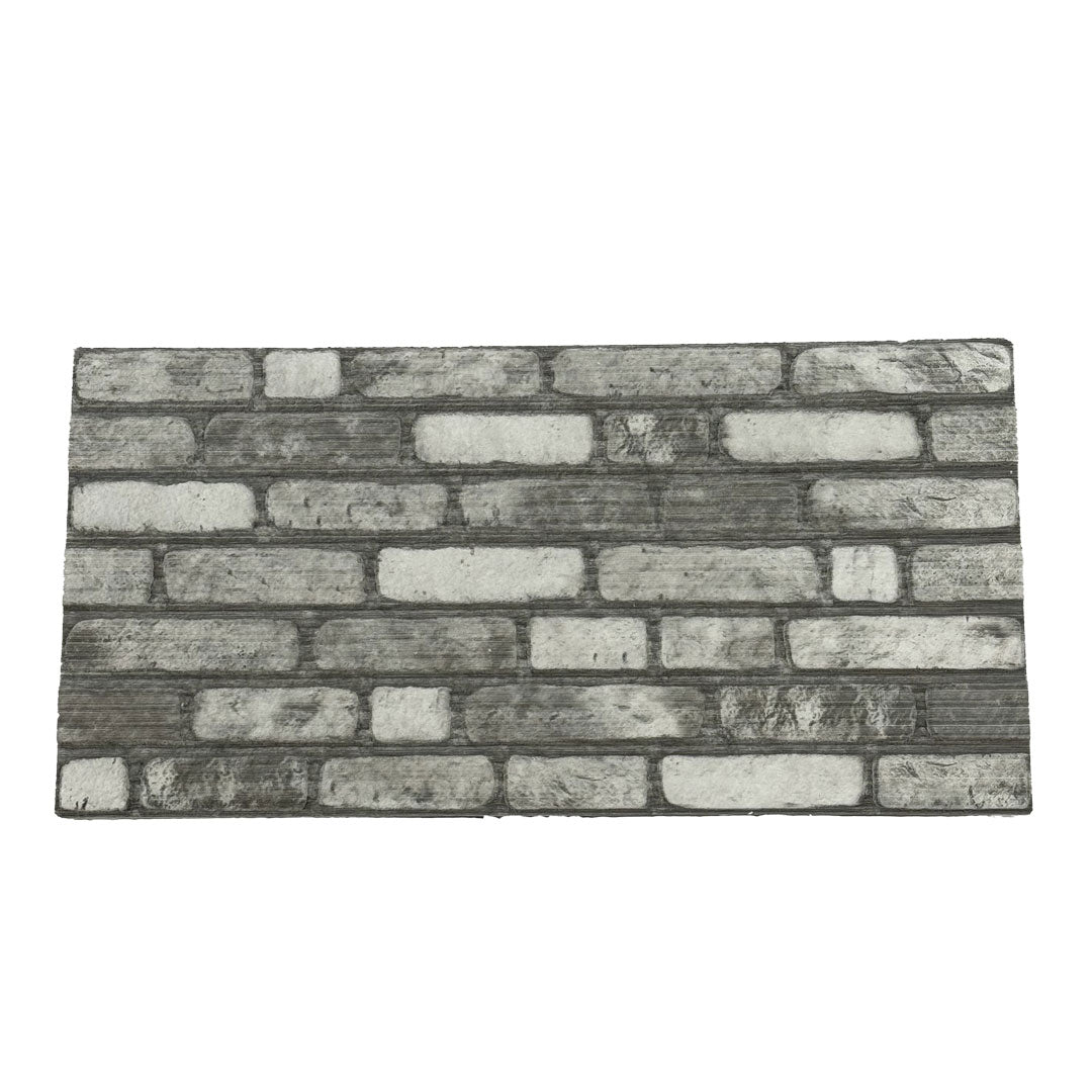 Styroporpaneele Ziegelstein weiß-schwarz 100x50x2