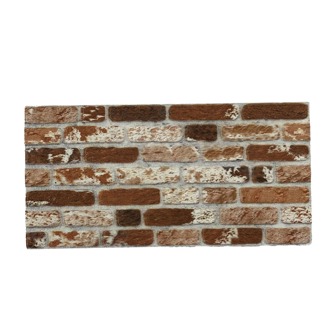 Styroporpaneele Ziegelstein rot-weiß 100x50x2, B-Ware