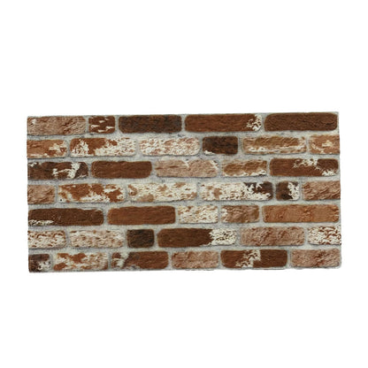 Styroporpaneele Ziegelstein rot-weiß 100x50x2, B-Ware